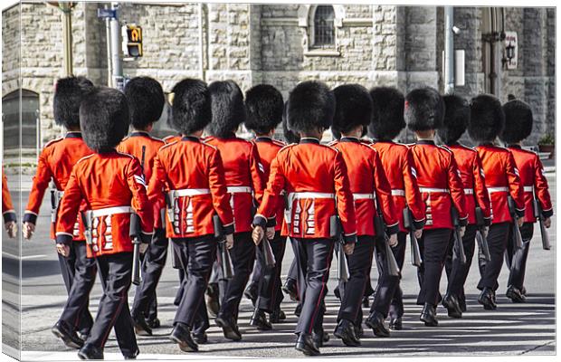 Changing Of The Guard Canvas Print by Lynne Morris (Lswpp)