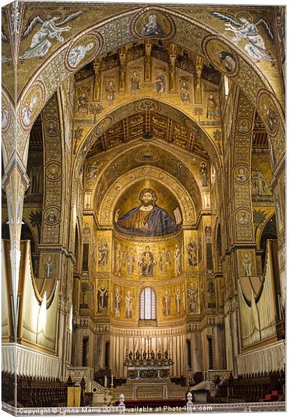 Inside Monreale Cathederal Canvas Print by Lynne Morris (Lswpp)