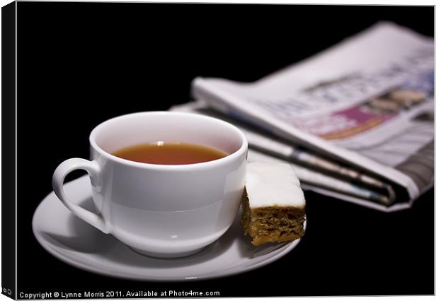 Morning Cuppa Canvas Print by Lynne Morris (Lswpp)