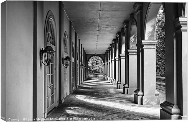 Arched Walkway Canvas Print by Lynne Morris (Lswpp)