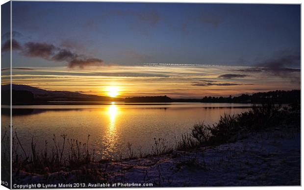 Winter Sunset Canvas Print by Lynne Morris (Lswpp)