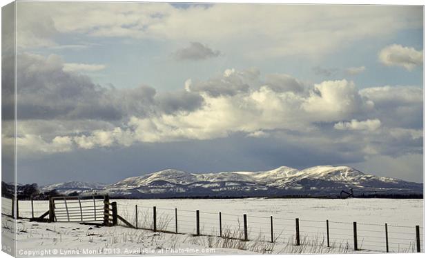 View To The Pentlands Canvas Print by Lynne Morris (Lswpp)