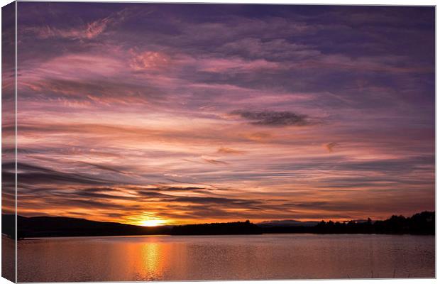 Winter Sunset Canvas Print by Lynne Morris (Lswpp)