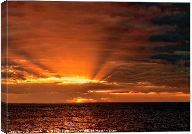 Sunset Over Costa Adeje Canvas Print by Lynne Morris (Lswpp)