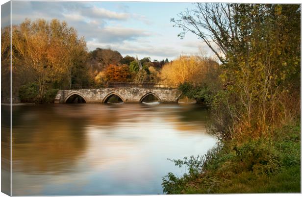 The River Avon Wiltshire Canvas Print by Eddie John
