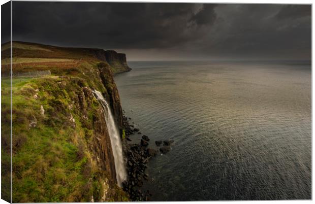 Mealt waterfall and kilt rock Isle of Skye  Canvas Print by Eddie John