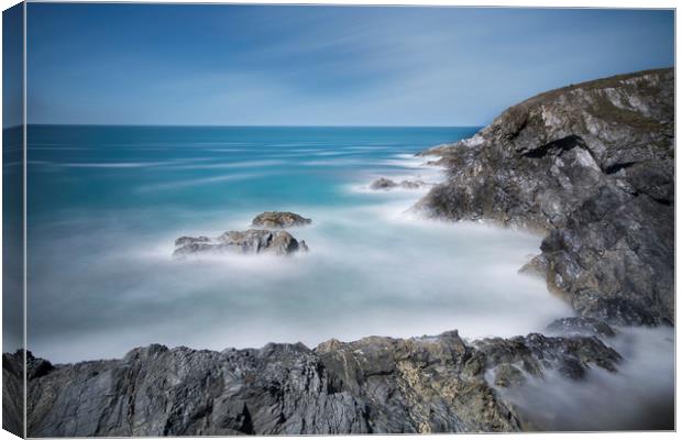 Kelsey Head, west pentire Cornwall Canvas Print by Eddie John