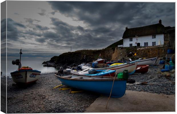 Cadgwith cove at dusk Canvas Print by Eddie John