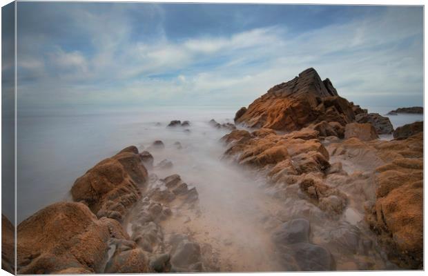 Sandymouth beach Cornwall  Canvas Print by Eddie John