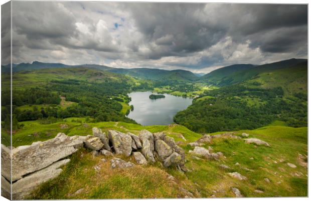Grasmere from Loughrigg fell Canvas Print by Eddie John