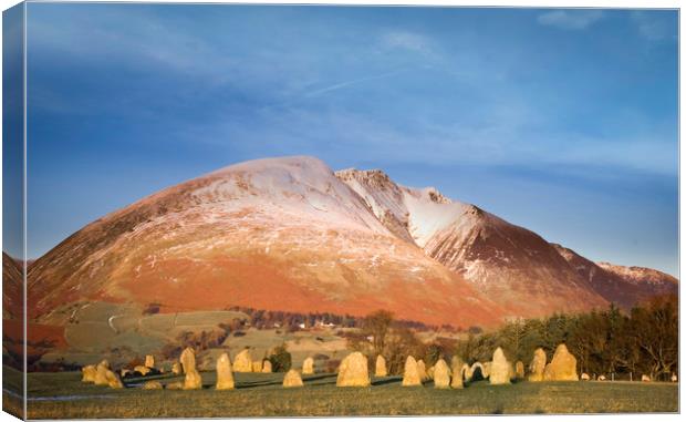 Blencathra or Saddleback lake district cumbria   Canvas Print by Eddie John