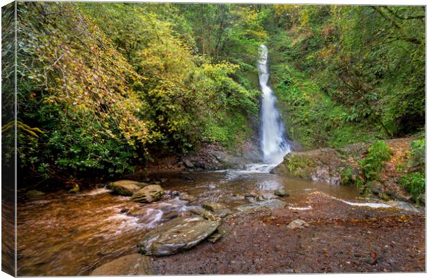 White lady falls Devon Canvas Print by Eddie John