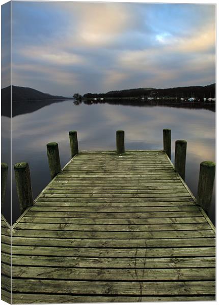 Early Morning At Coniston Canvas Print by John Hare
