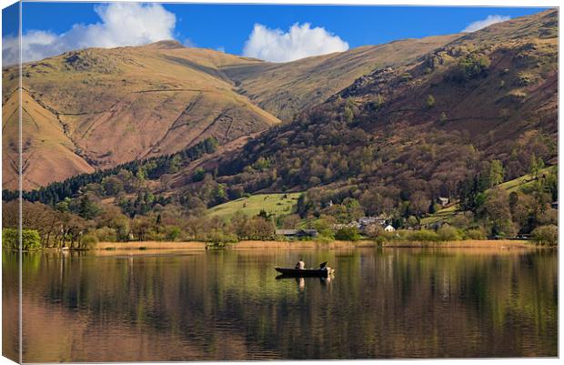 Grasmere Fishing Canvas Print by John Hare