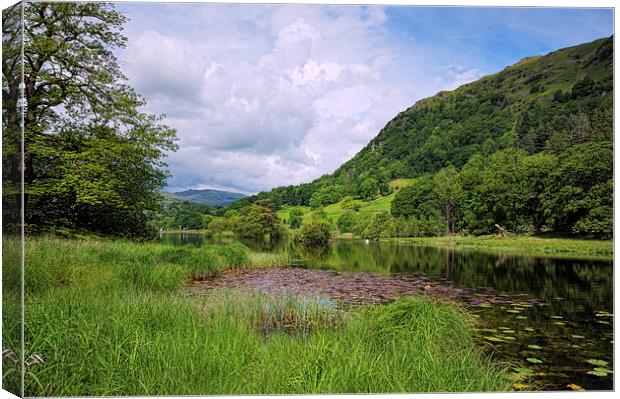 Rydal Water Canvas Print by John Hare