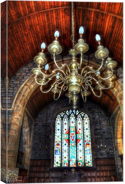 St Leonard Church Interior - Downham Canvas Print by Victoria Limerick