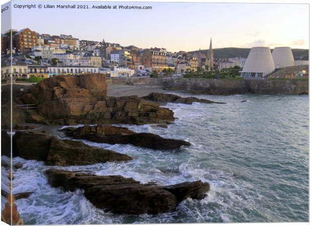 Wildermouth Beach Illfracombe.  Canvas Print by Lilian Marshall