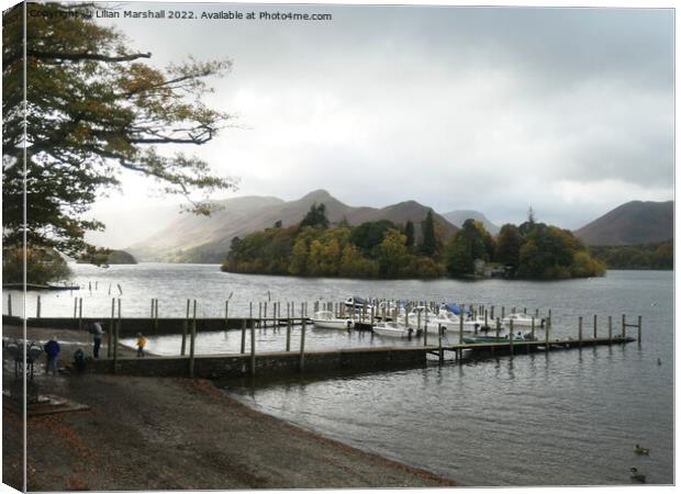 Stormy over Derwentwater Canvas Print by Lilian Marshall