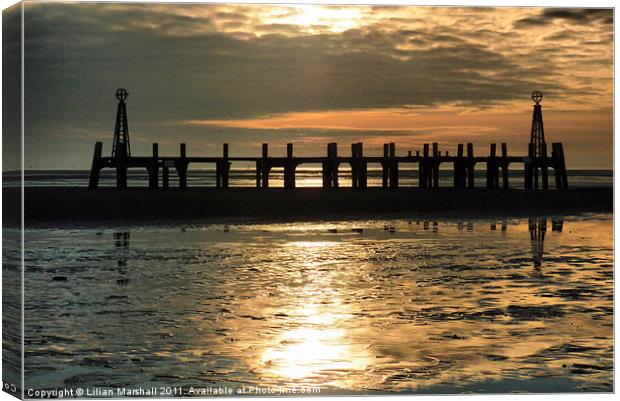 The Old St Annes Pier. Canvas Print by Lilian Marshall