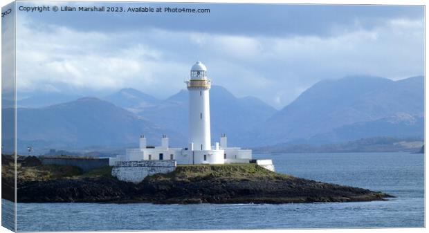 Lismore Lighthouse on the Eilean Musdale. Scotland Canvas Print by Lilian Marshall