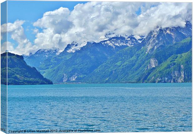 Lake Lucerne Canvas Print by Lilian Marshall