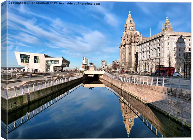 The Pier Head Liverpool. Canvas Print by Lilian Marshall