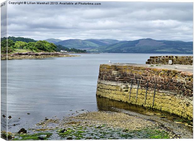 Jetty at Kerrycroy. Canvas Print by Lilian Marshall