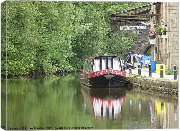 The Rochdale Canal. Canvas Print by Lilian Marshall