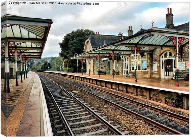 Grange over Sands Station. Canvas Print by Lilian Marshall