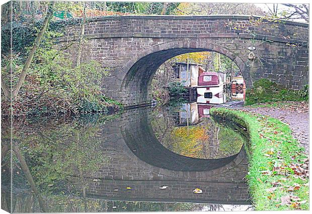 Reflections at Bridge No. 15 Canvas Print by Lilian Marshall