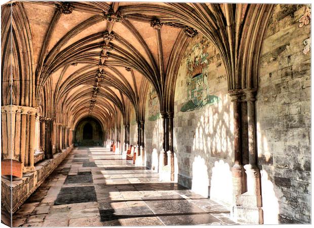 The Cloisters of Northwich Cathedral. Canvas Print by Lilian Marshall