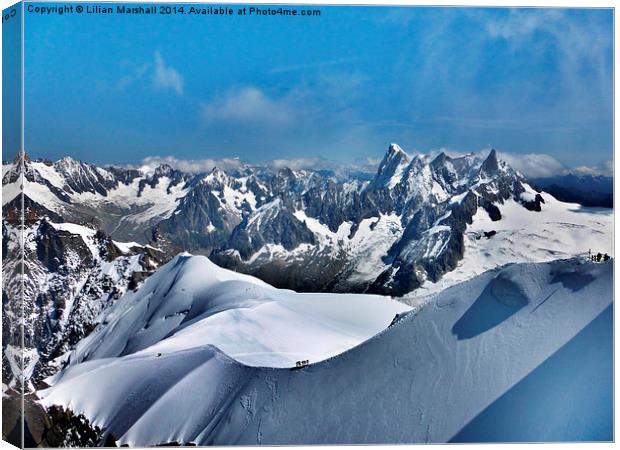  Mont-Blanc View Canvas Print by Lilian Marshall