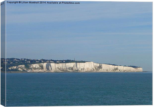 White Cliffs of Dover. Canvas Print by Lilian Marshall