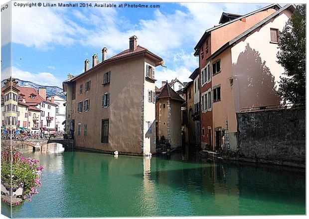  Annecy- France. Canvas Print by Lilian Marshall