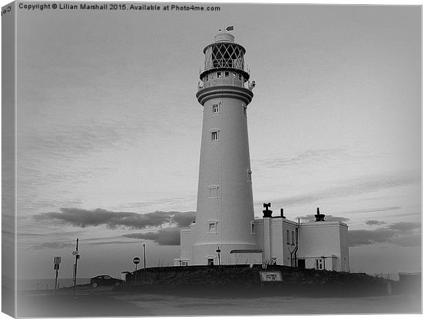  Flamborough Lighthouse.  Canvas Print by Lilian Marshall