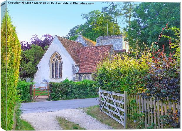  St Marys Church. Turville. Canvas Print by Lilian Marshall