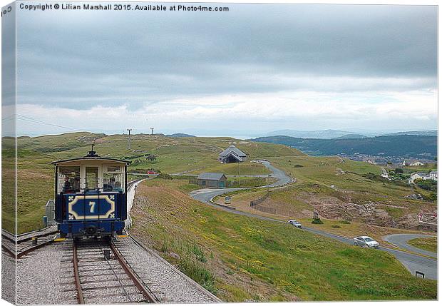  The  Great Orme Tramway Canvas Print by Lilian Marshall