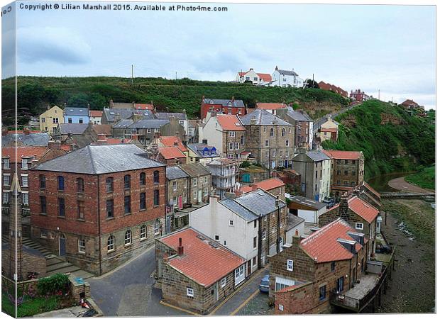  Staithes Harbour. Canvas Print by Lilian Marshall