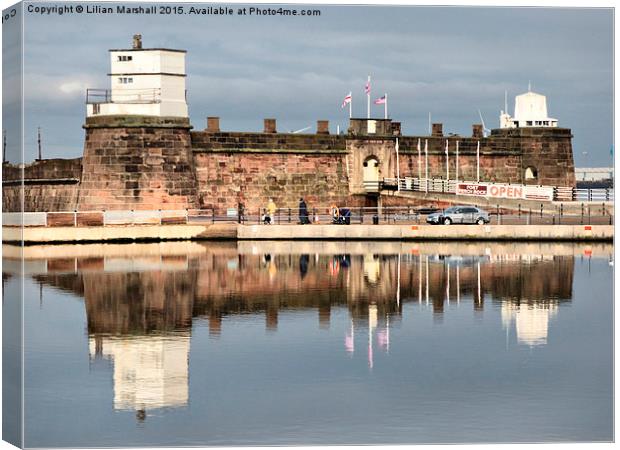  Fort Perch Rock Museum Canvas Print by Lilian Marshall