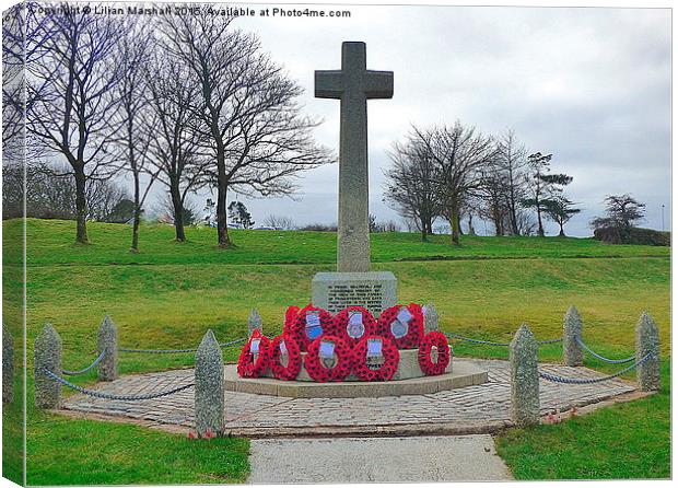 War Memorial Princetown,   Canvas Print by Lilian Marshall