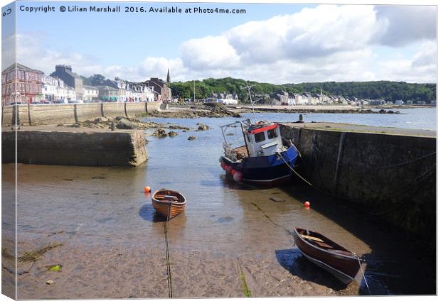 Millport Harbour. Canvas Print by Lilian Marshall