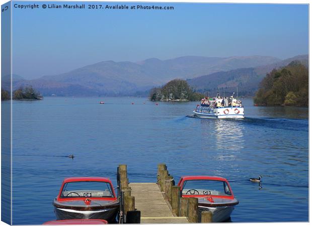 Bowness on Windermere Canvas Print by Lilian Marshall