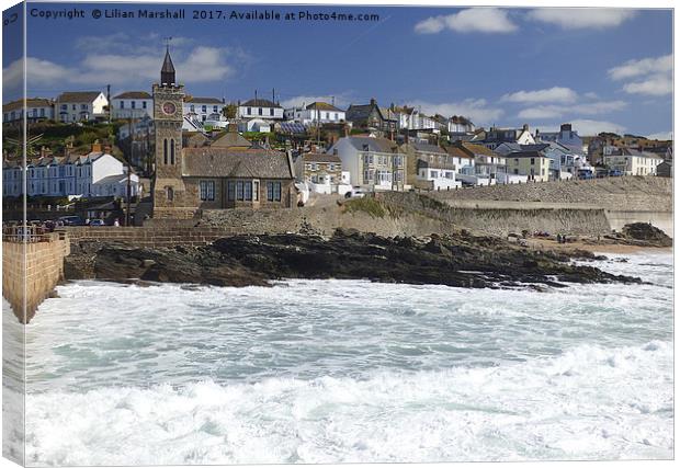 Portleven - Cornwall. Canvas Print by Lilian Marshall