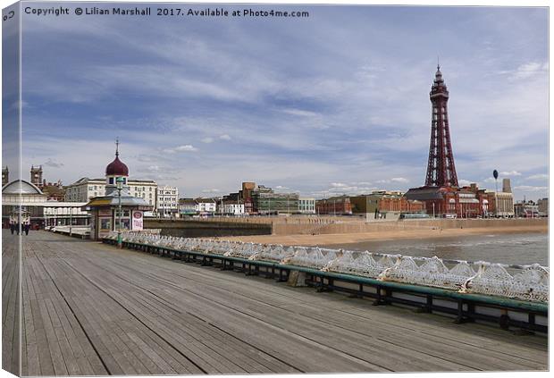 The Tower .Blackpool   Canvas Print by Lilian Marshall