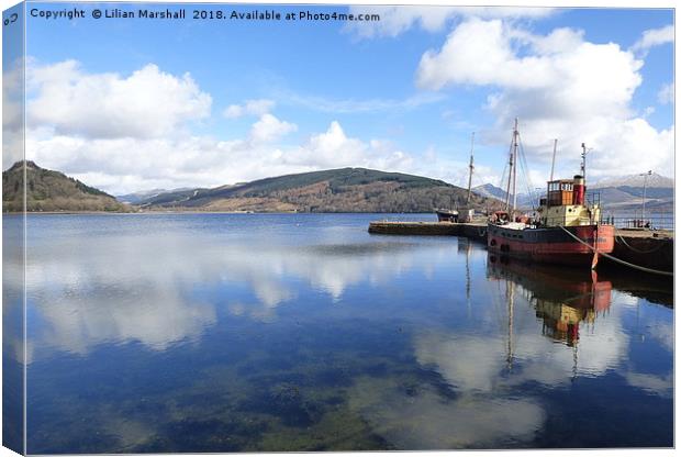 Inveraray Harbour.  Canvas Print by Lilian Marshall