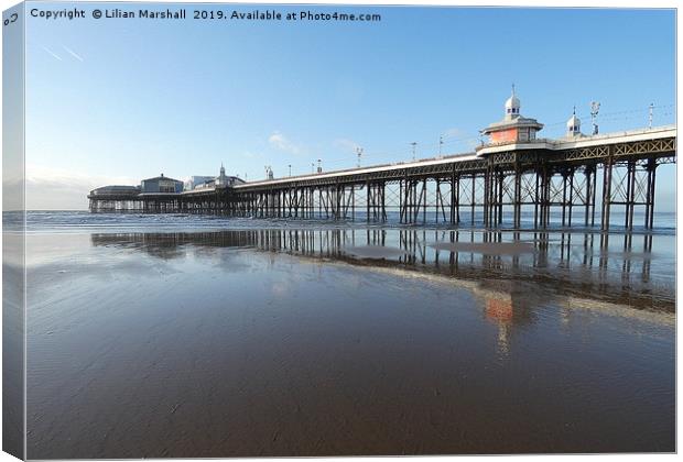 North Pier Blackpool Canvas Print by Lilian Marshall