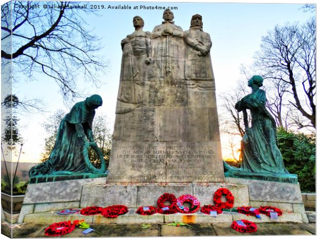 Burnley War Memorial  Canvas Print by Lilian Marshall