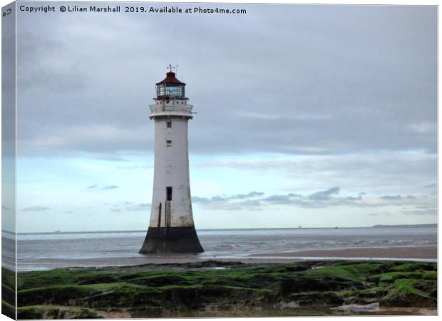Perch Rock lighthouse.  Canvas Print by Lilian Marshall