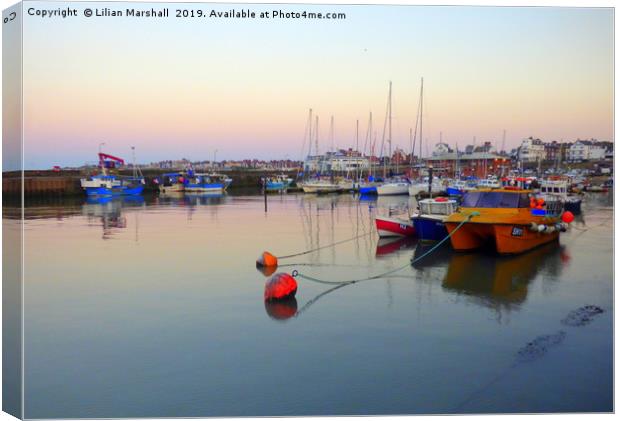 Bridlington Harbour.  Canvas Print by Lilian Marshall