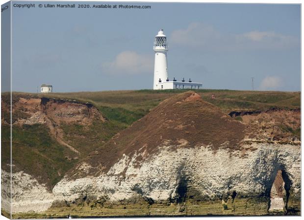 Flamborough Head Lighthouse.  Canvas Print by Lilian Marshall